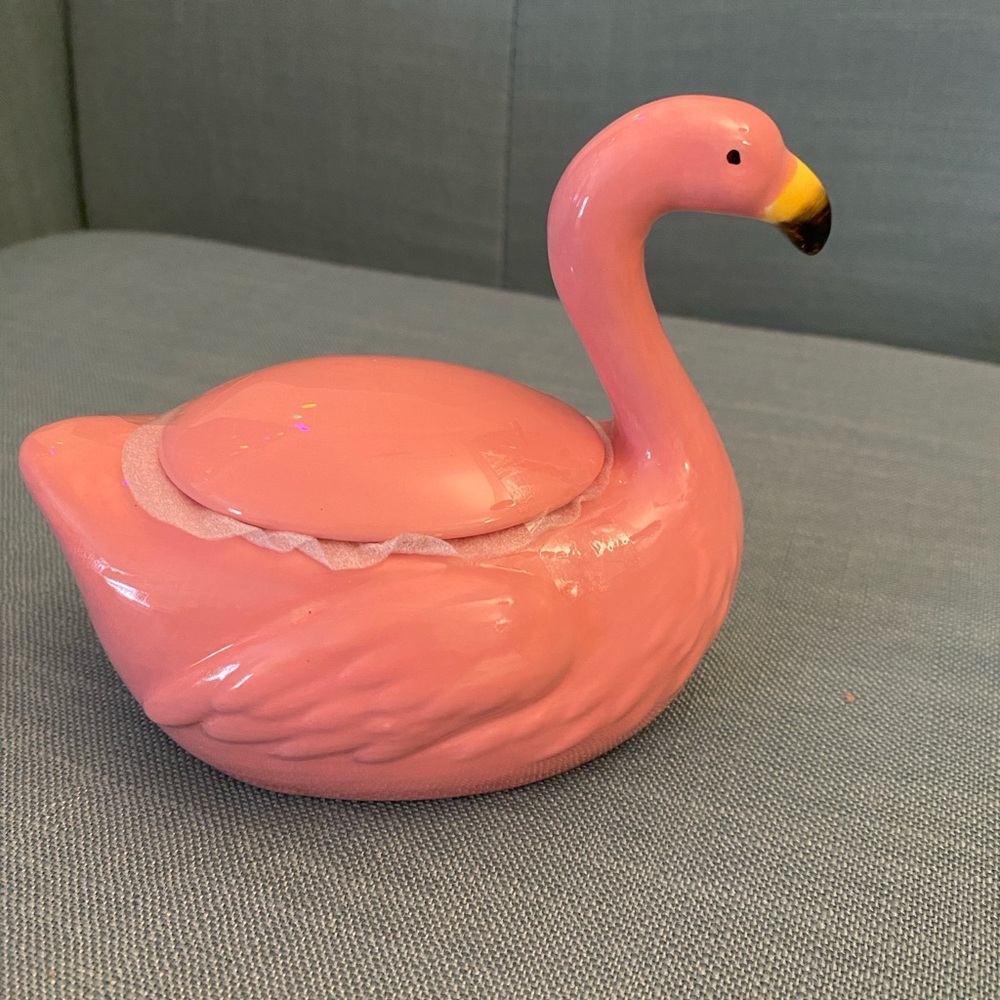 Target Bullseyes Playground Ceramic Flamingo Container
